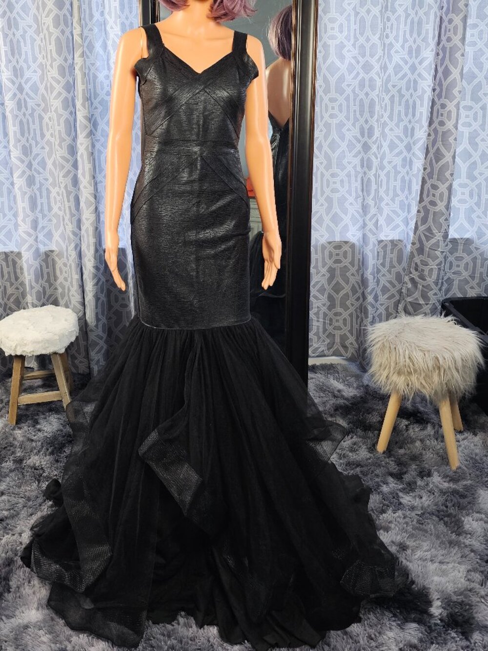Fashion Nova Mermaid Fresh Out of Fashion Week Dress – Trumpet Gown - Size M